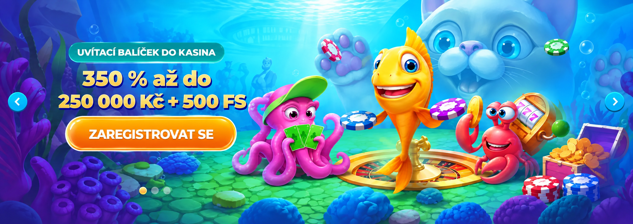 Spinfin main banner highlighting popular casino games