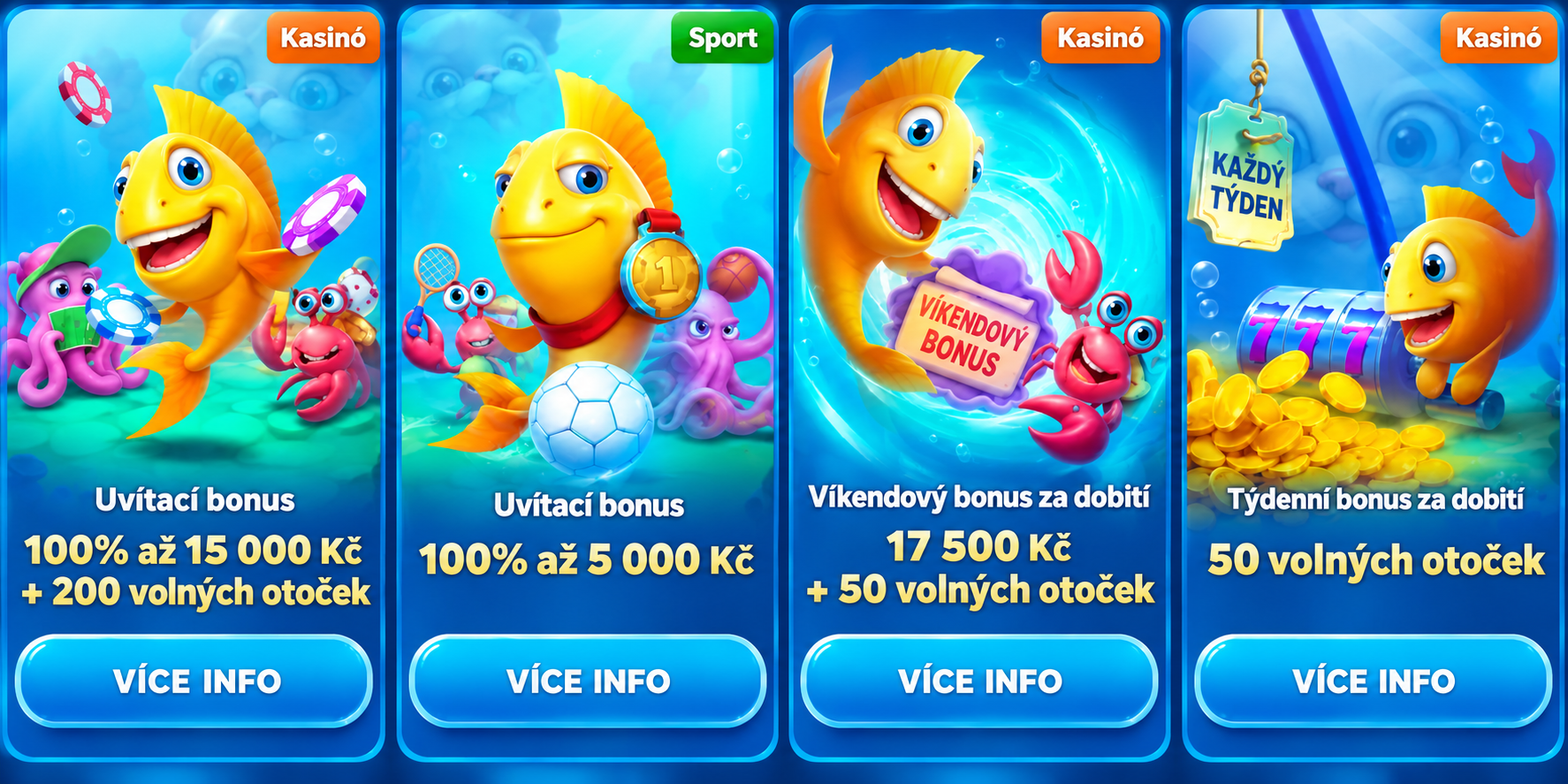 Spinfin special offer banner for new and returning players